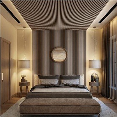 Akustikplatten aus Holzlatten